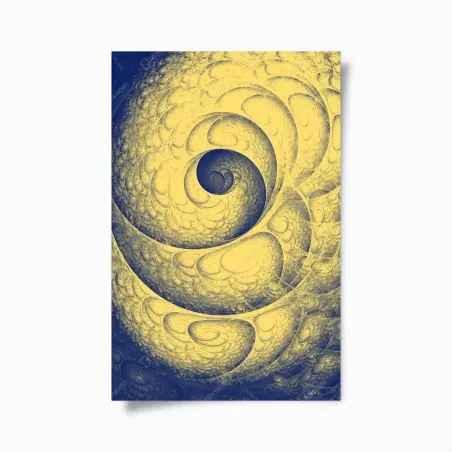 Poster goldene spiralförmige fraktalstruktur – Pixers®