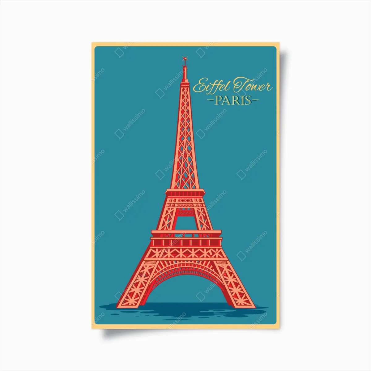 Poster vintage Eiffelturm kunst — Paris – Pixers®
