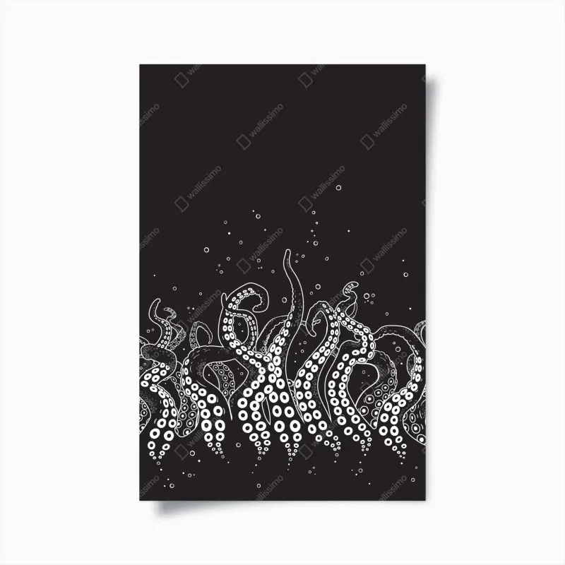 Poster oktopus tentakel muster