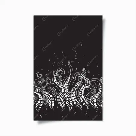 Poster oktopus tentakel muster – Pixers®