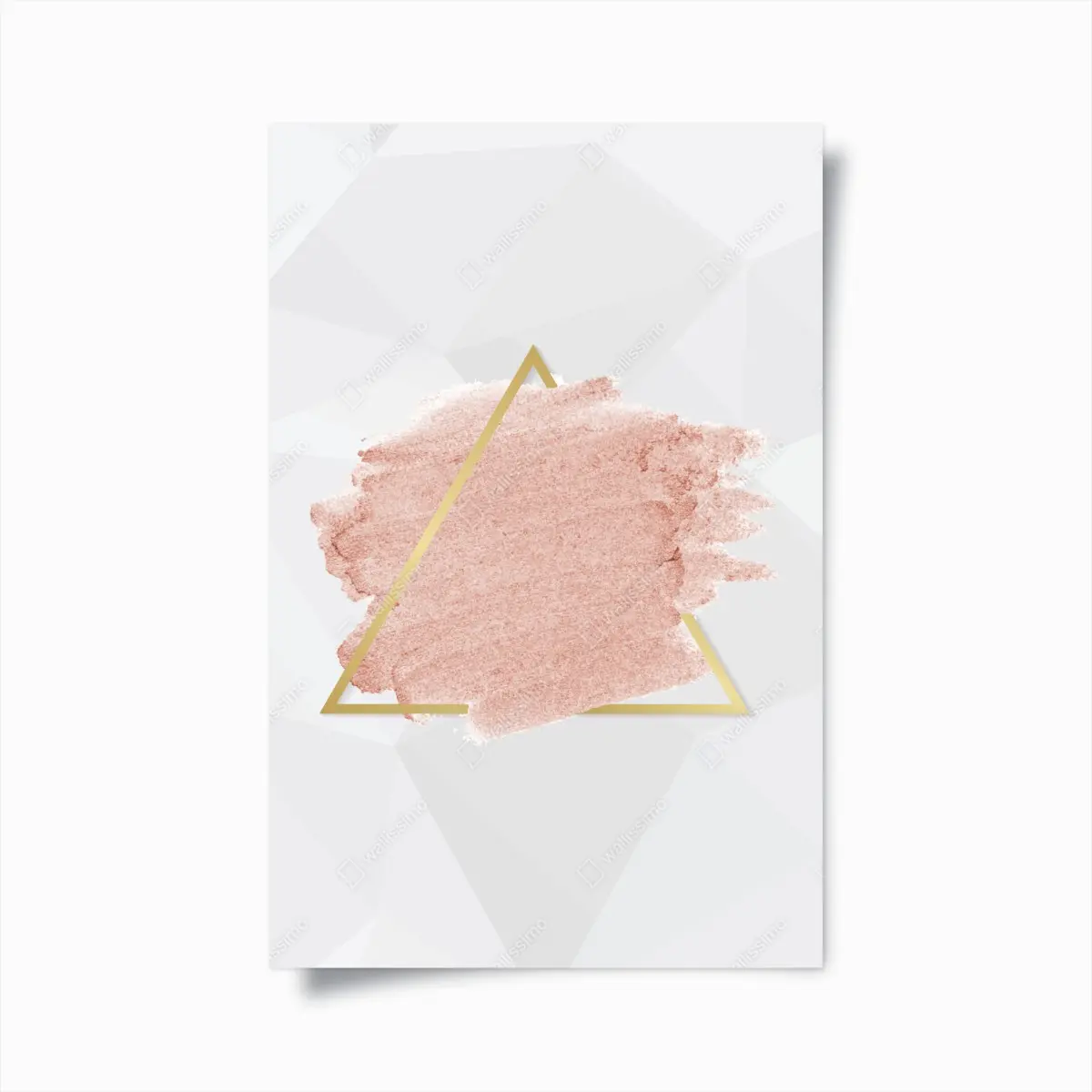 Poster pastellrosa geometrisches dreieck – Pixers®