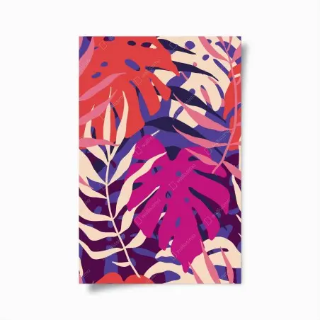Poster pastell tropisches blattmuster – Pixers®