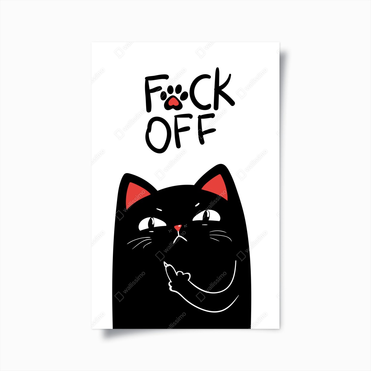 Poster freche schwarze katze mit attitude – Pixers®