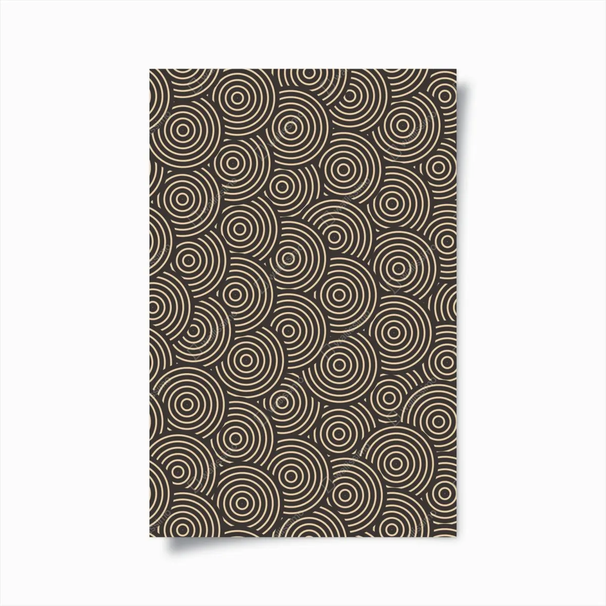 Poster retro konzentrische kreise muster – Pixers®