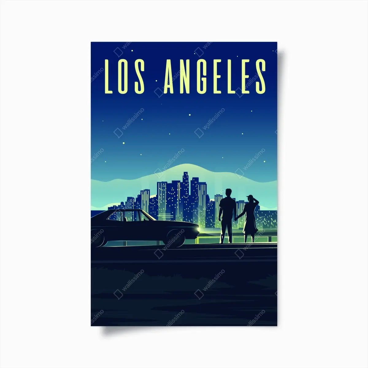 Poster Los Angeles nächtliche skyline – Pixers®