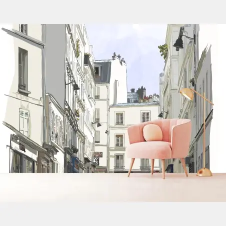 Fototapete Montmartre straßenszene, Paris – Pixers®