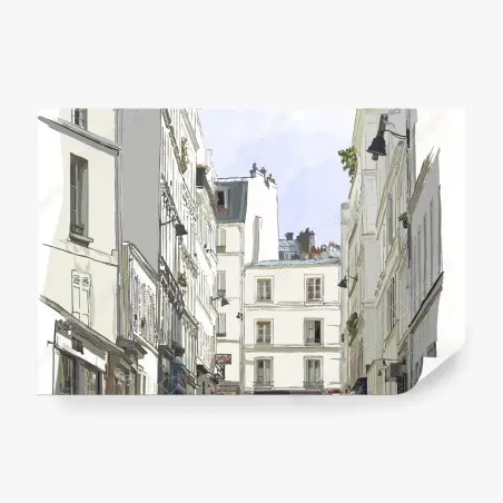 Fototapete Montmartre straßenszene, Paris – Pixers®