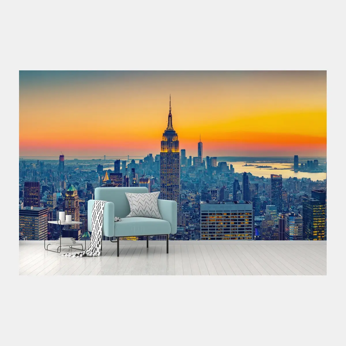 Fototapete sonnenuntergang über New York – Pixers®
