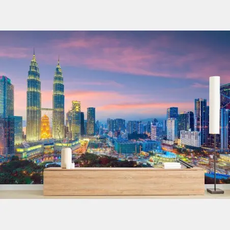 Fototapete Kuala Lumpur skyline bei dämmerung – Pixers®