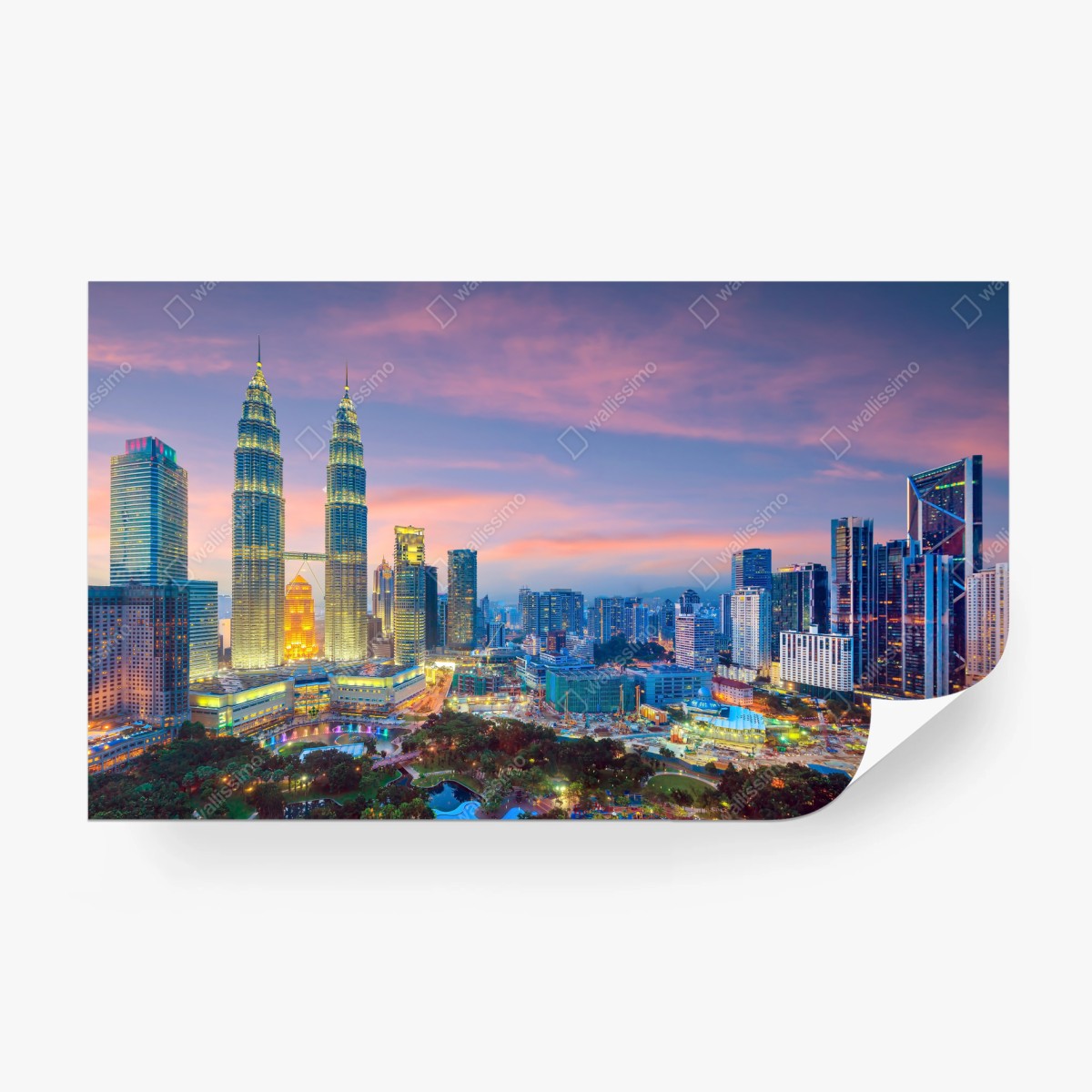 Fototapete Kuala Lumpur skyline bei dämmerung – Pixers®