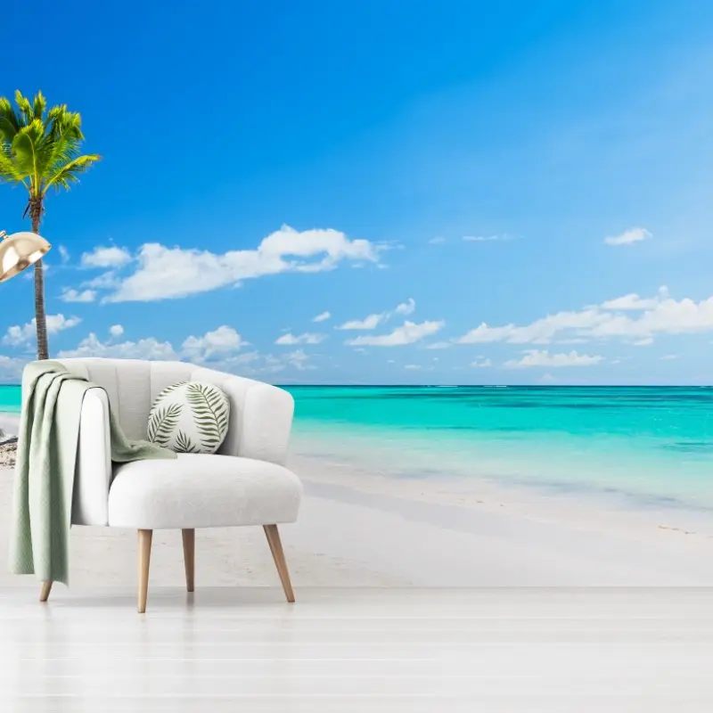 Fototapete tropisches strandpanorama in Punta Cana