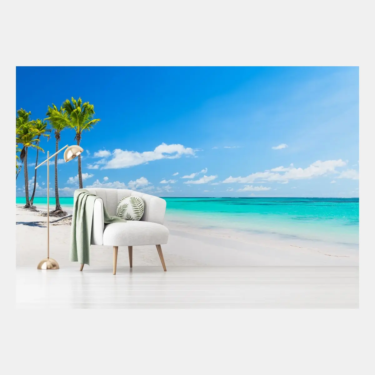 Fototapete tropisches strandpanorama in Punta Cana – Pixers®