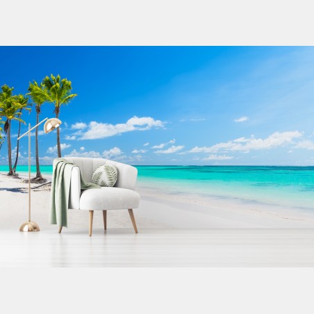 Fototapete tropisches strandpanorama in Punta Cana – Pixers®