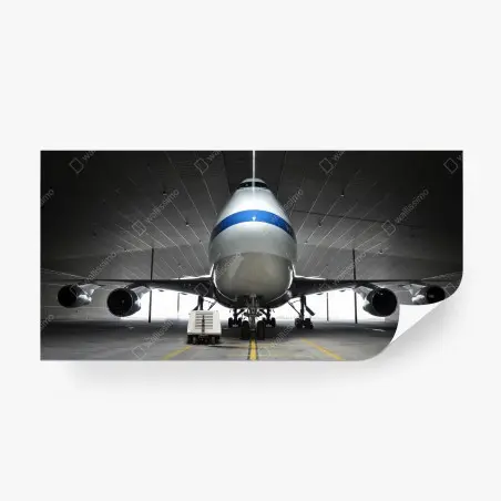 Fototapete frachter im hangar - frontansicht des jets – Pixers®