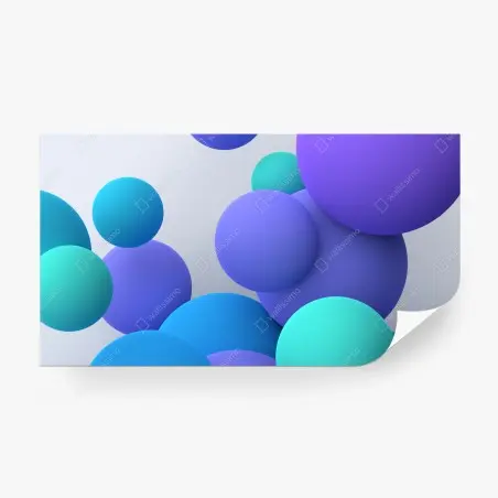 Fototapete bunte schwebende kugeln 3d abstrakt – Pixers®