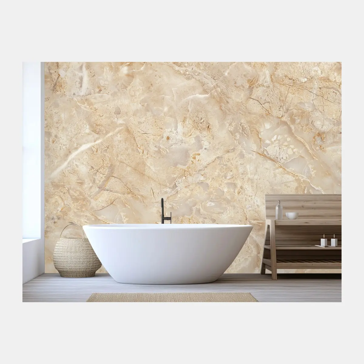 Fototapete beige marmortextur mit natürlichen aderungen – Pixers®