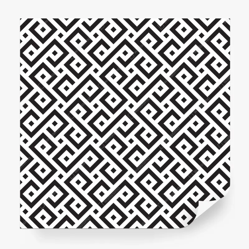 Fototapete zeitloses schwarz-weiß geometrisches muster