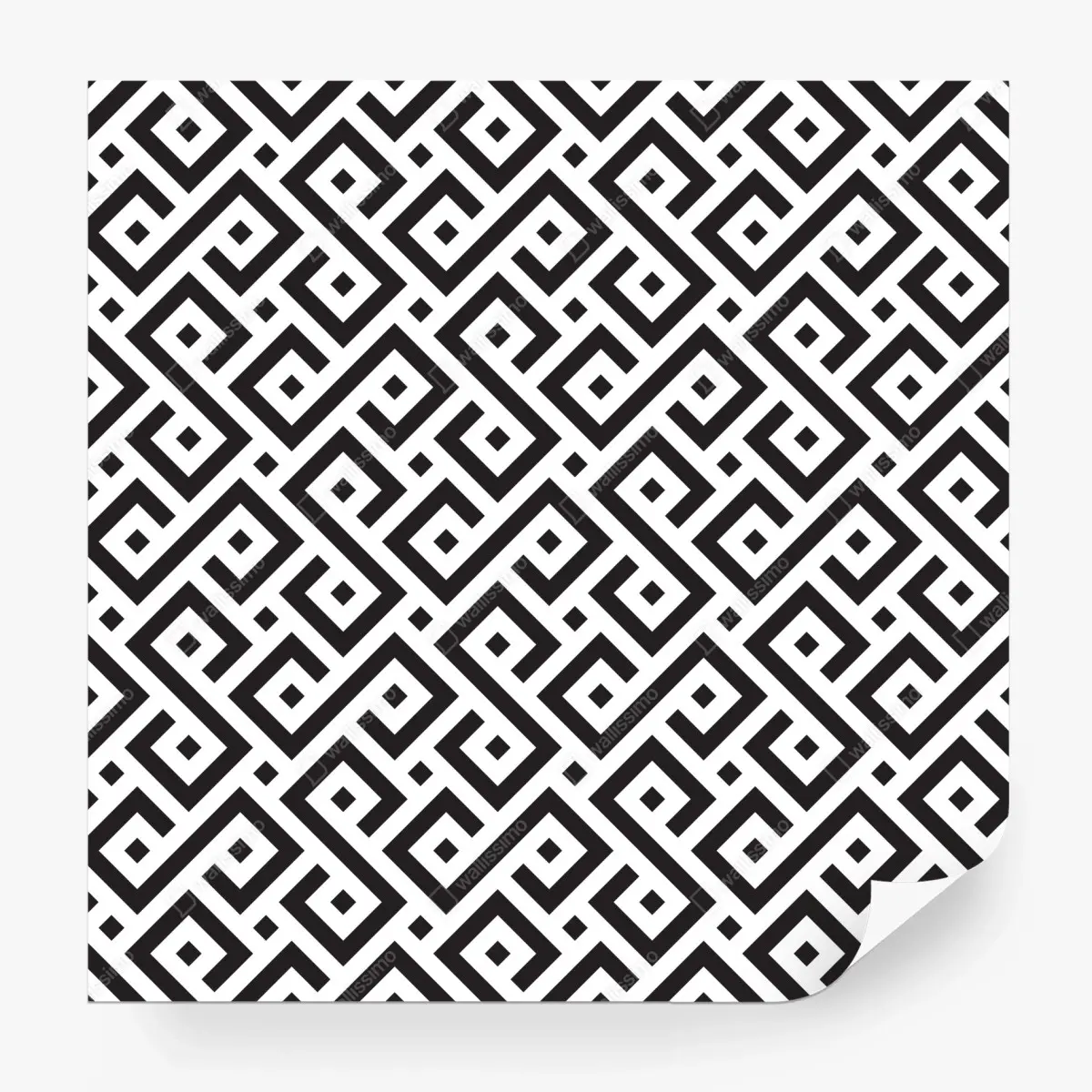 Fototapete zeitloses schwarz-weiß geometrisches muster – Pixers®