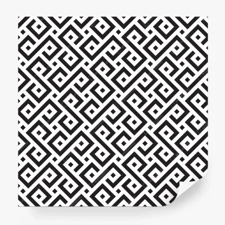 Fototapete zeitloses schwarz-weiß geometrisches muster – Pixers®