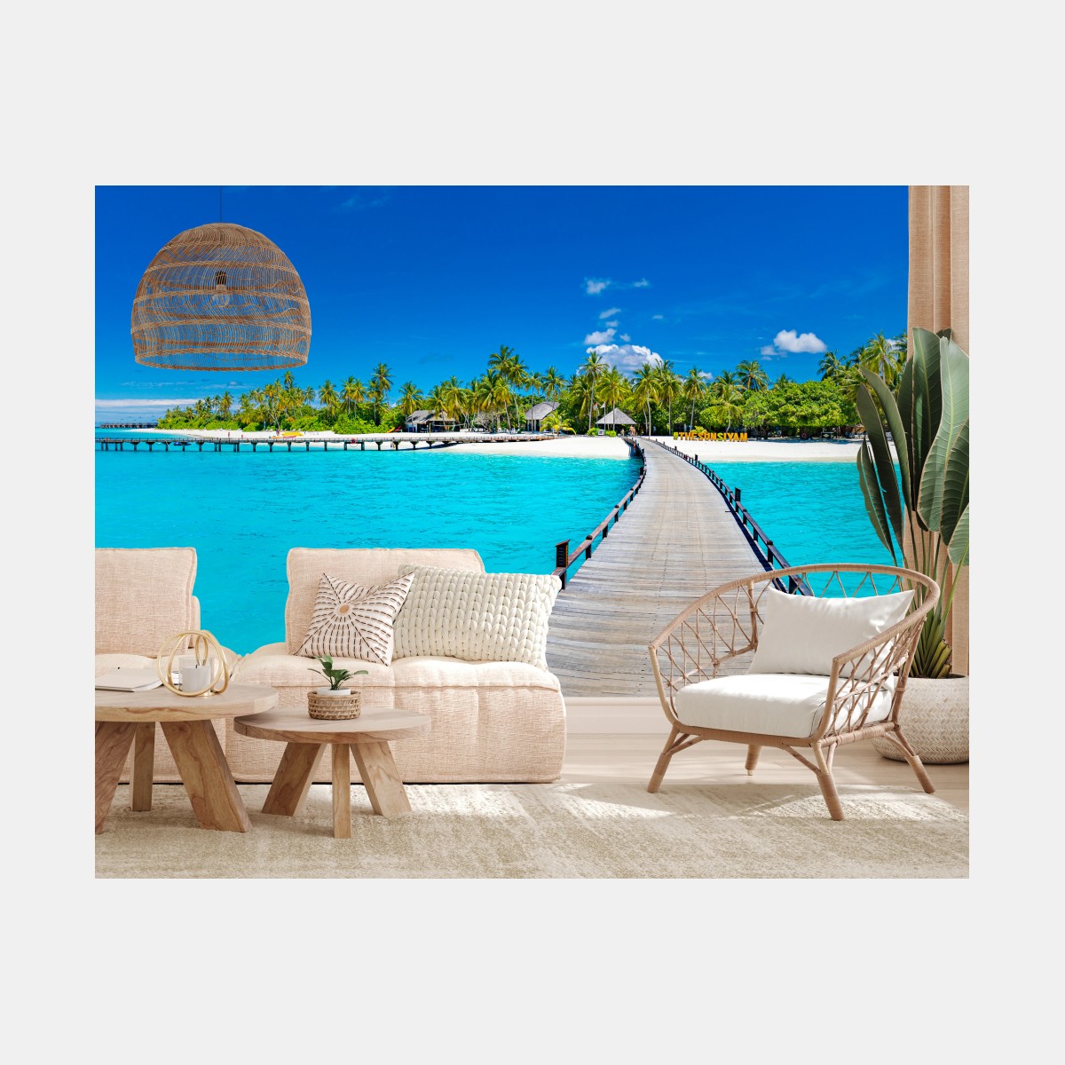 Fototapete tropischer türkiser strand – Pixers®