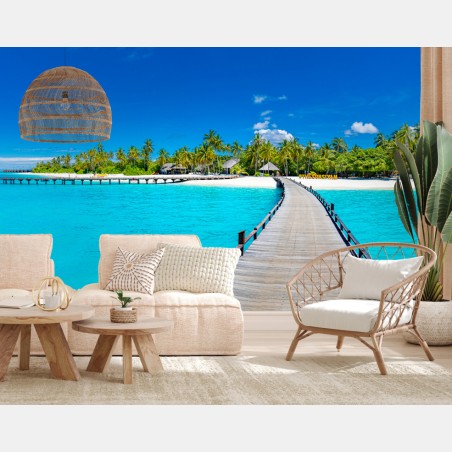 Fototapete tropischer türkiser strand – Pixers®