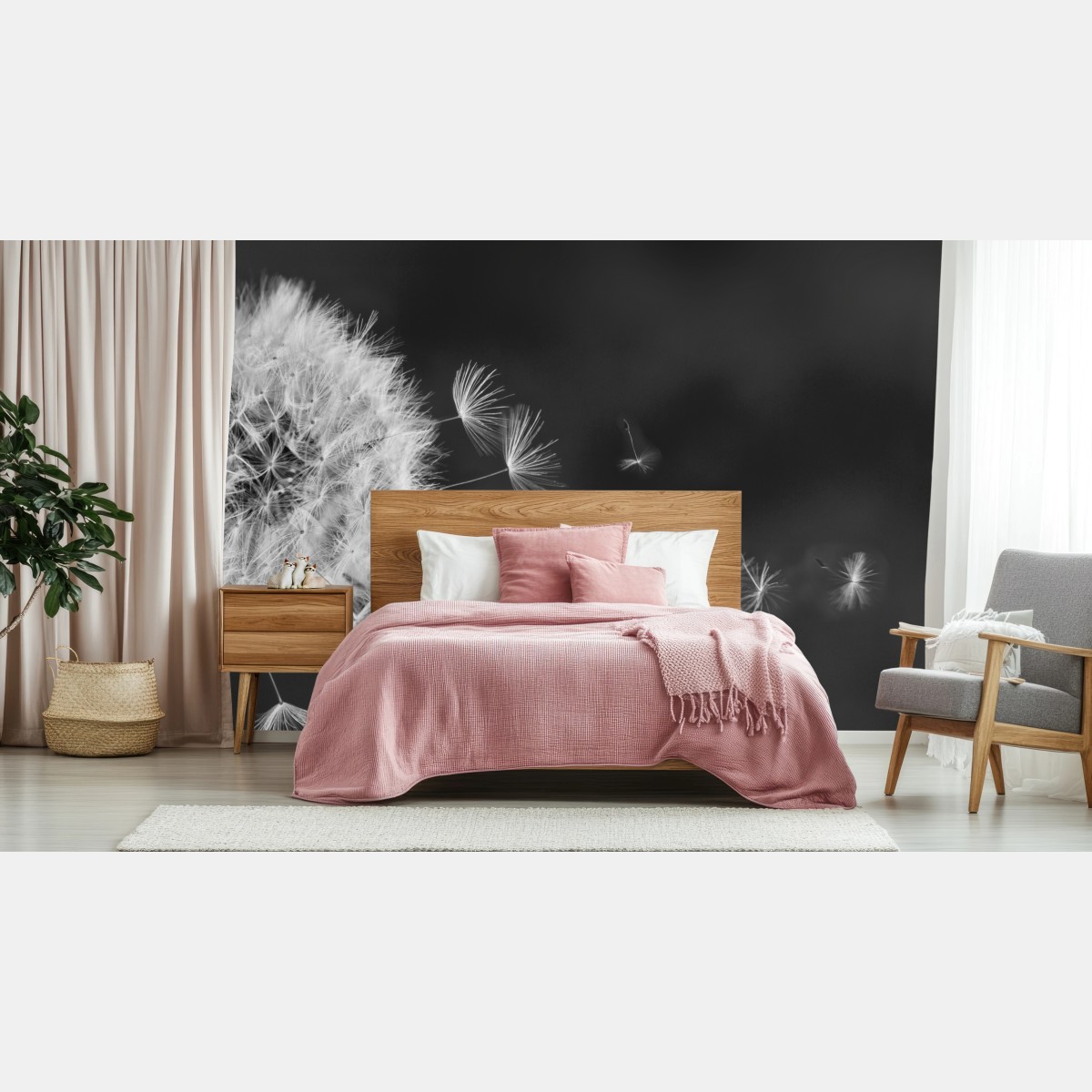 Fototapete schwebende löwenzahnsamen – Pixers®