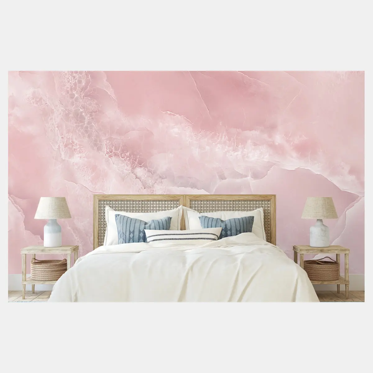 Fototapete zarte rosa marmortextur – Pixers®