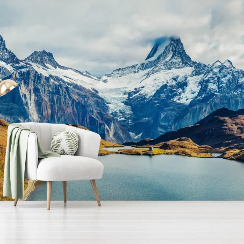 Fototapete morgendliche aussicht am Bachalpsee, Schweizer Alpen