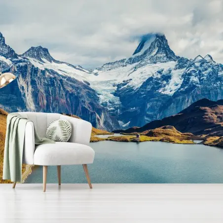 Fototapete morgendliche aussicht am Bachalpsee, Schweizer Alpen