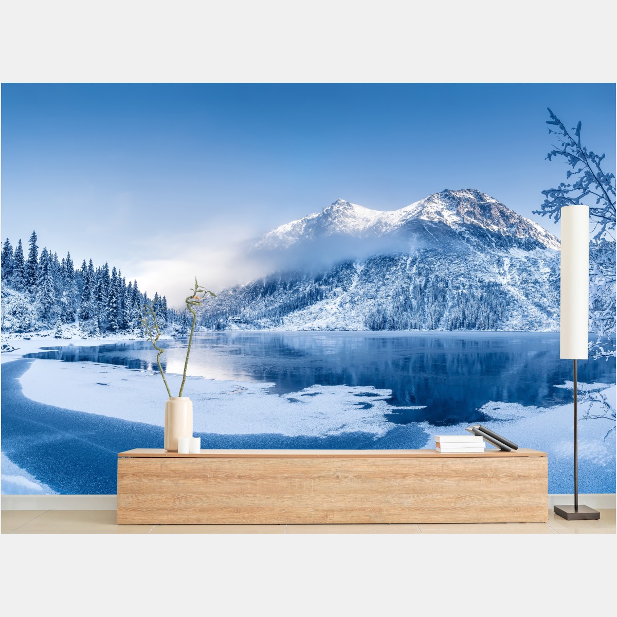 Fototapete ruhiges winterpanorama der Alpen – Pixers®