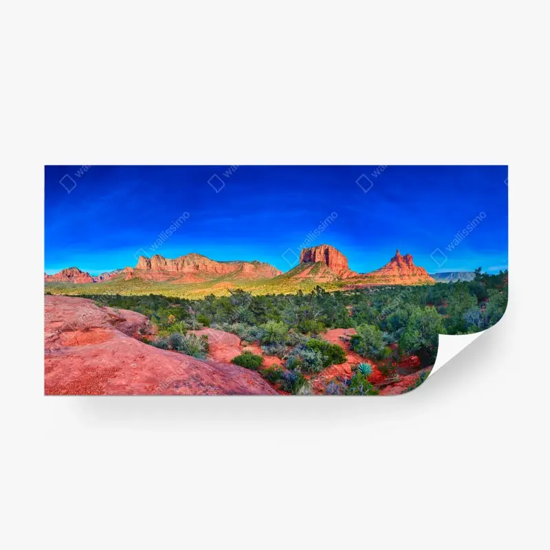 Fototapete panoramablick auf Bell Rock und Courthouse Butte, Sedona