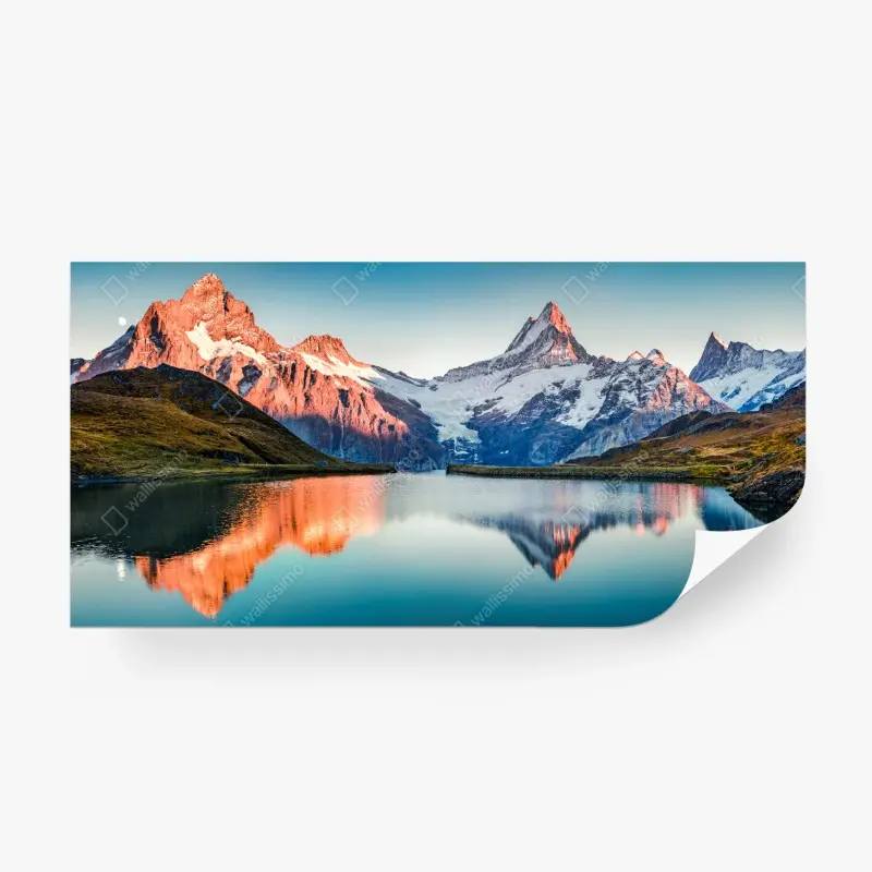 Fototapete sonnenuntergangsreflexionen am Bachalpsee, Schweiz