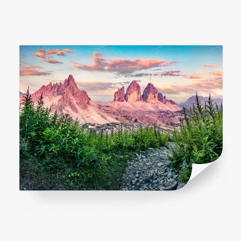 Fototapete sonnenuntergang bei Tre Cime di Lavaredo