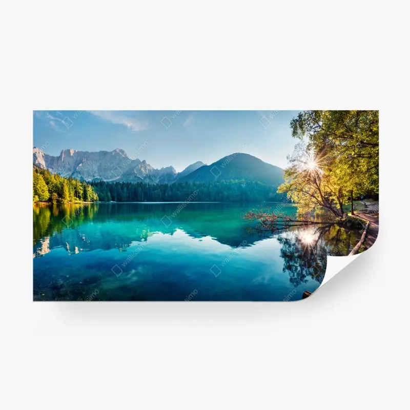 Fototapete sonniger Fusine see, Julische Alpen
