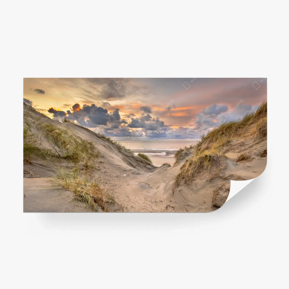 Fototapete sonnenuntergang über den dünen – Pixers®