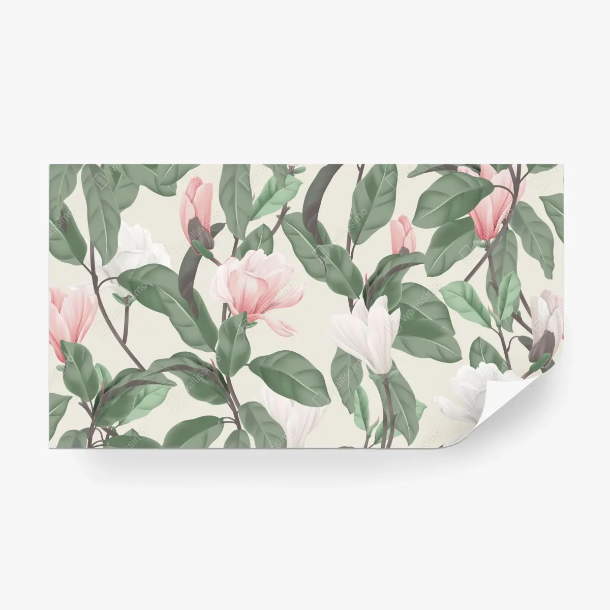 Fototapete pastell magnolienmuster – Pixers®