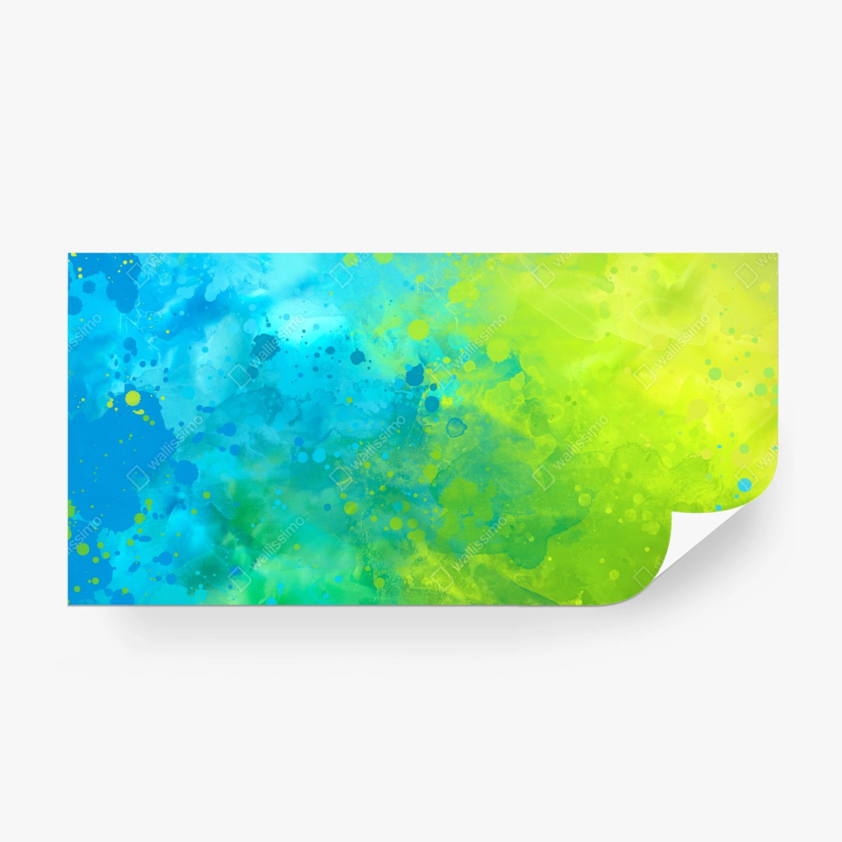 Fototapete lebhafte türkis und limetten aquarellspritzer – Pixers®