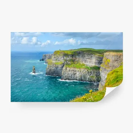 Fototapete dramatische küstenklippen mit meerblick – Pixers®