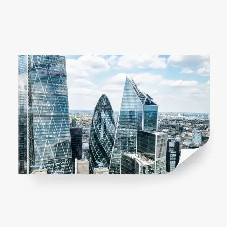 Fototapete moderne London skyline mit gläsernen wolkenkratzern – Pixers®