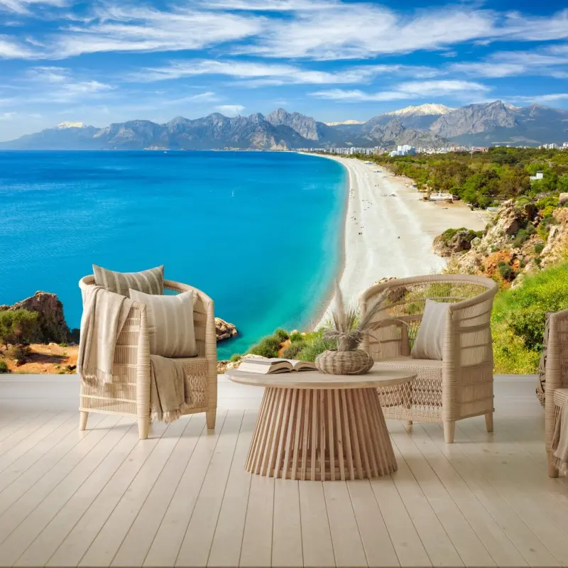 Fototapete ruhiger strand von Konyaalti, Antalya