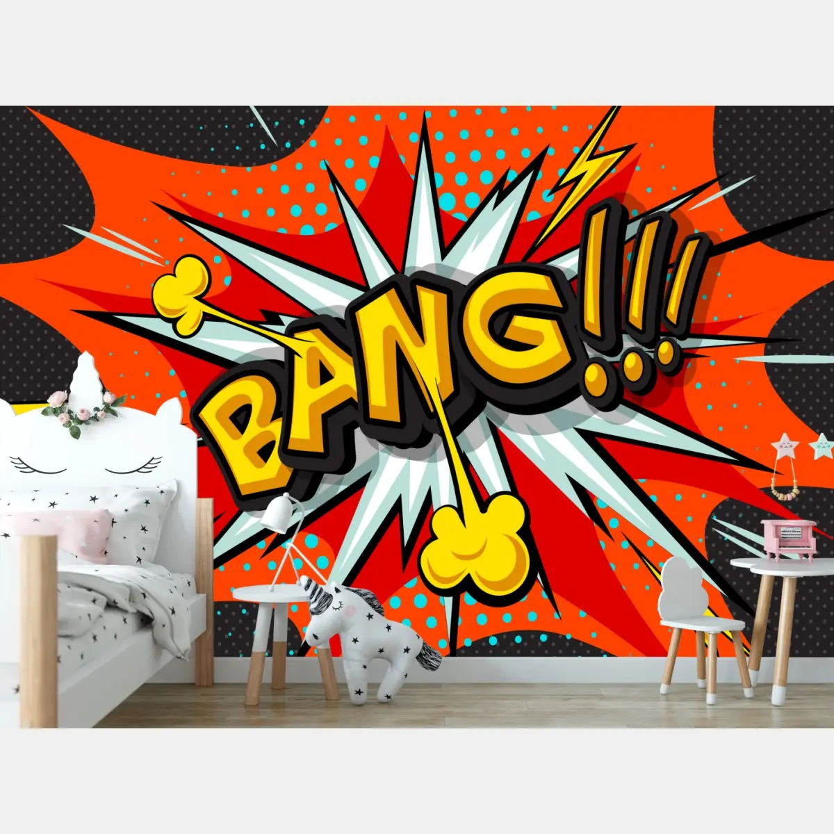 Fototapete comic-explosion im pop-art-stil – Pixers®