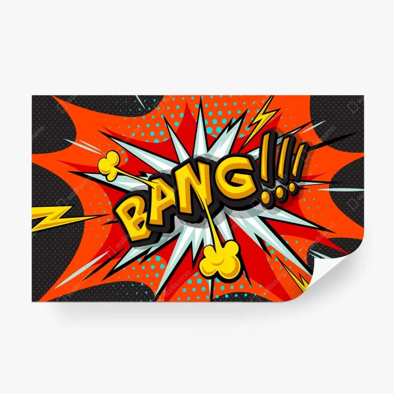 Fototapete comic-explosion im pop-art-stil