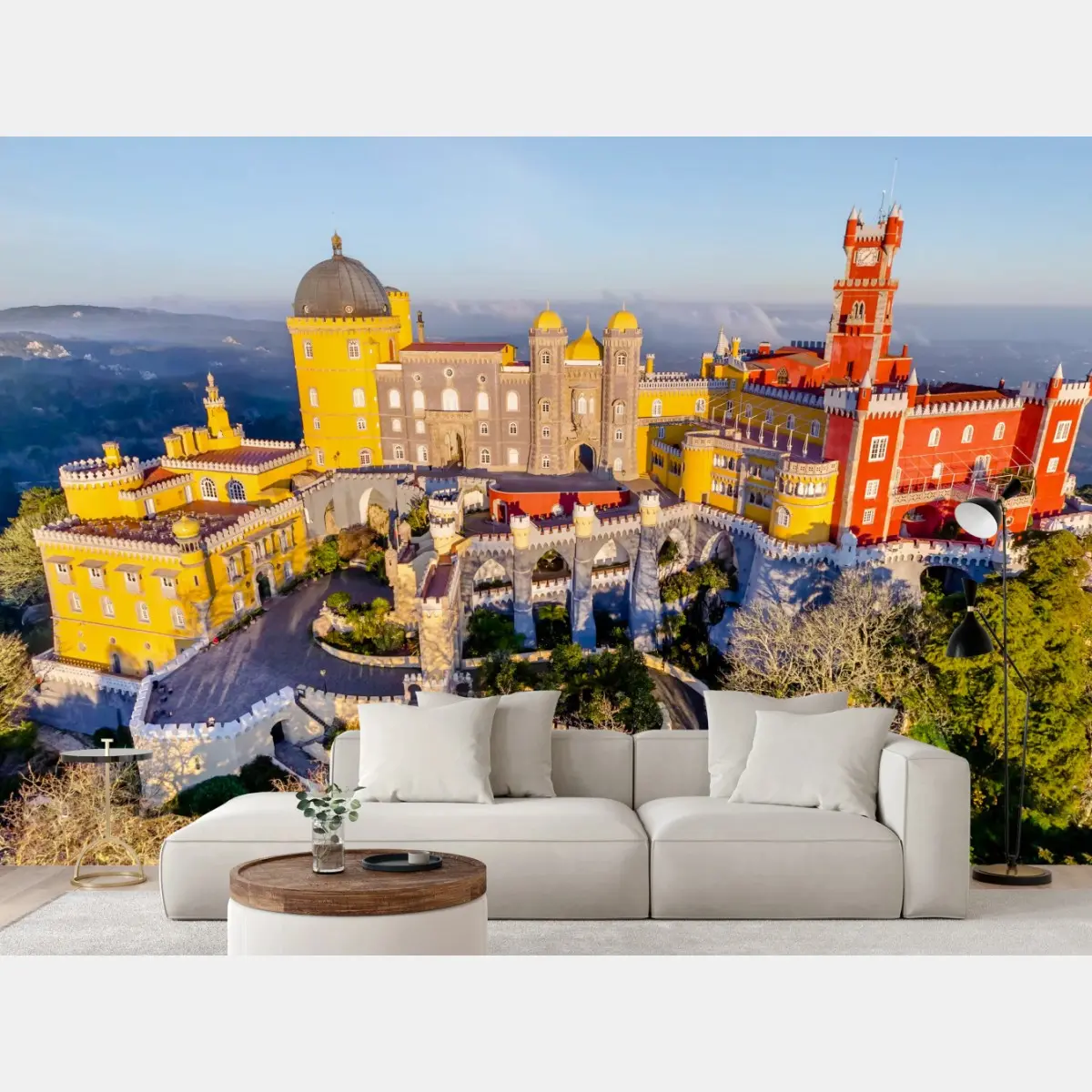 Fototapete bunter palast Pena in Sintra – Pixers®