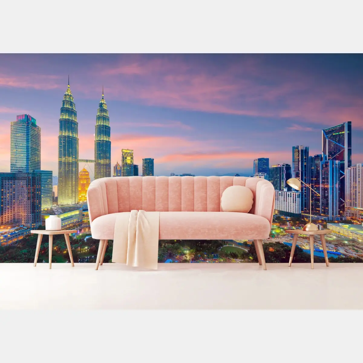 Fototapete Kuala Lumpur stadtpanorama bei dämmerung – Pixers®