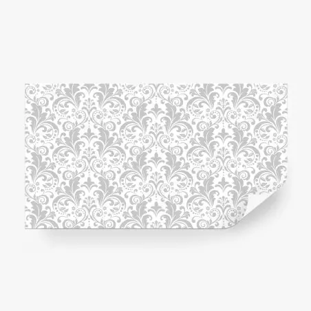 Fototapete elegantes graues damastmuster – Pixers®