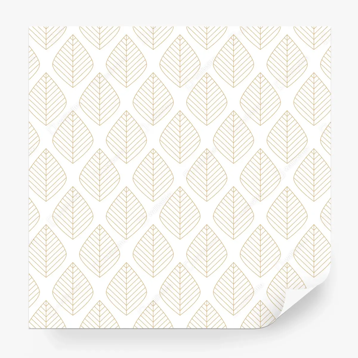 Fototapete elegantes goldenes geometrisches blattmuster – Pixers®