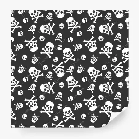 Fototapete weißes totenkopf muster auf grauem hintergrund – Pixers®