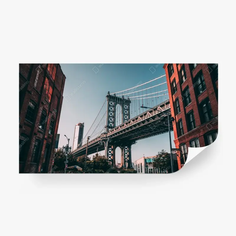 Fototapete Manhattan brücke in urbaner perspektive