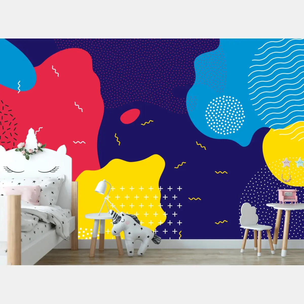 Fototapete lebhaftes abstraktes formenmuster – Pixers®
