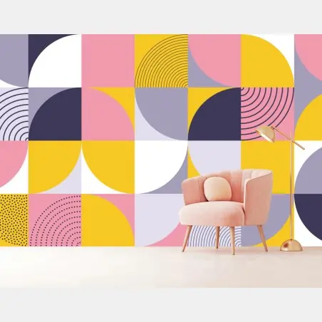 Fototapete pastell geometrisches muster – Pixers®
